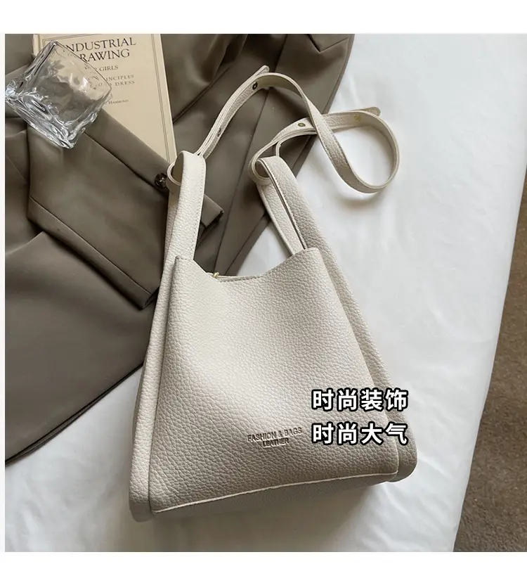 Pink Litchi Pattern Shoulder Crossbody Bag for Women — feature 8