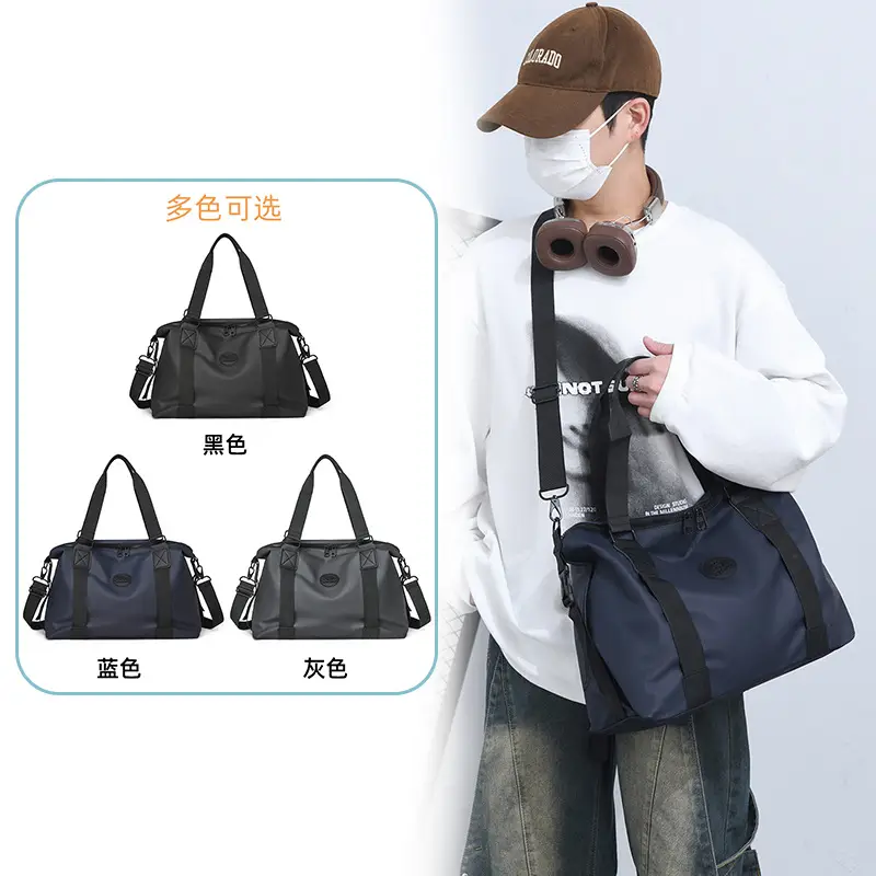 Portable Shoulder Travel Bag Large Capacity Black - Image 5