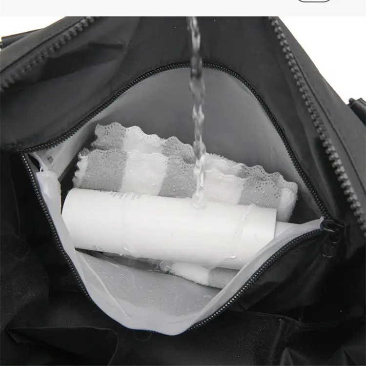 Portable Shoulder Travel Bag Large Capacity Black - Image 6