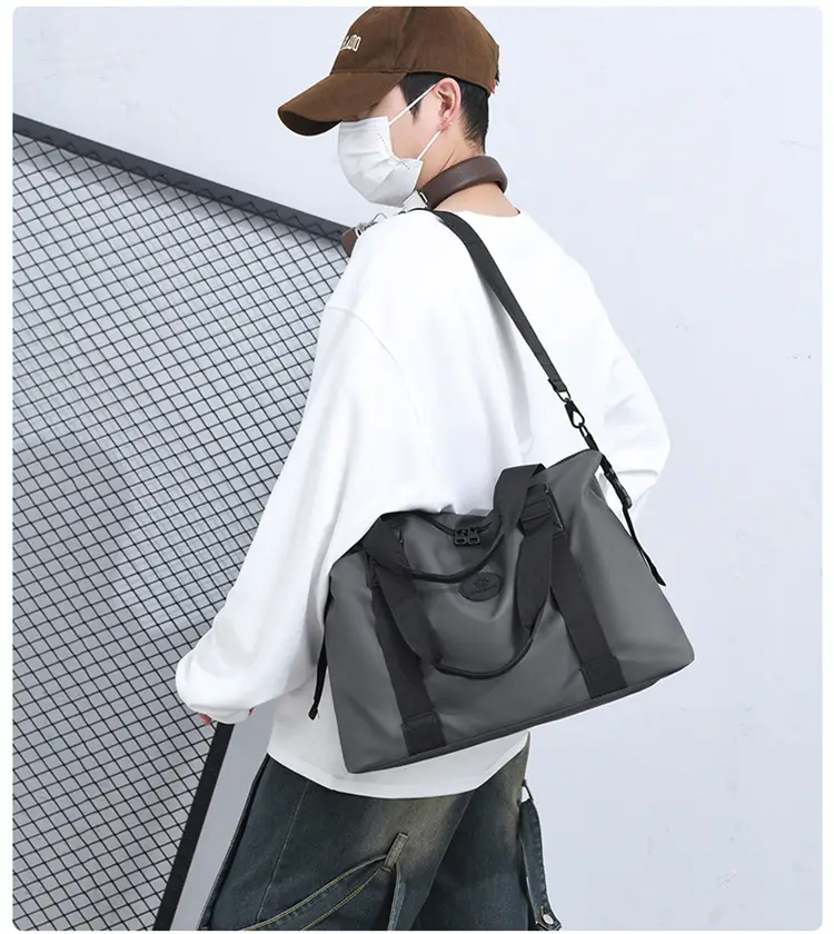 Portable Shoulder Travel Bag Large Capacity Black — feature 13
