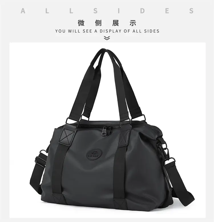 Portable Shoulder Travel Bag Large Capacity Black — feature 16