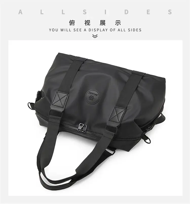 Portable Shoulder Travel Bag Large Capacity Black — feature 19