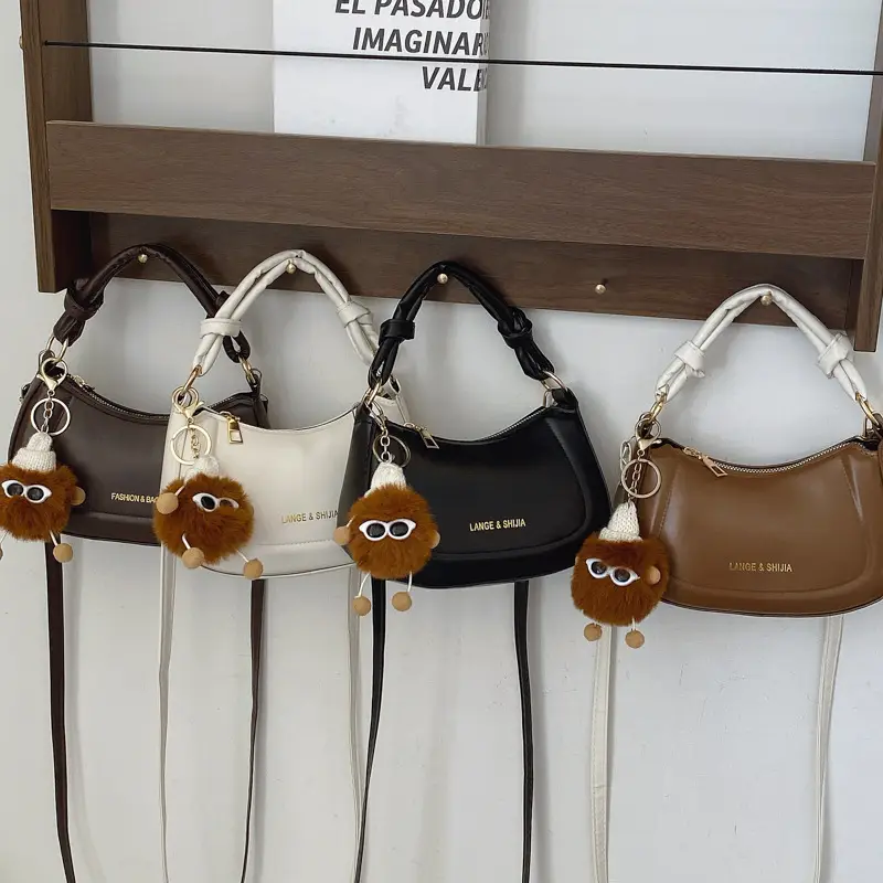 Women Shoulder Messenger Bag Brown Leather 2025 Spring New Style - Image 8