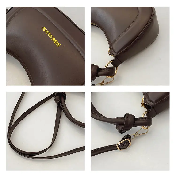 Women Shoulder Messenger Bag Brown Leather 2025 Spring New Style — feature 11