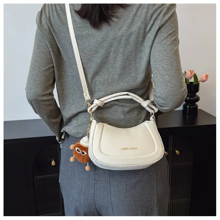 Women Shoulder Messenger Bag Brown Leather 2025 Spring New Style — feature 20