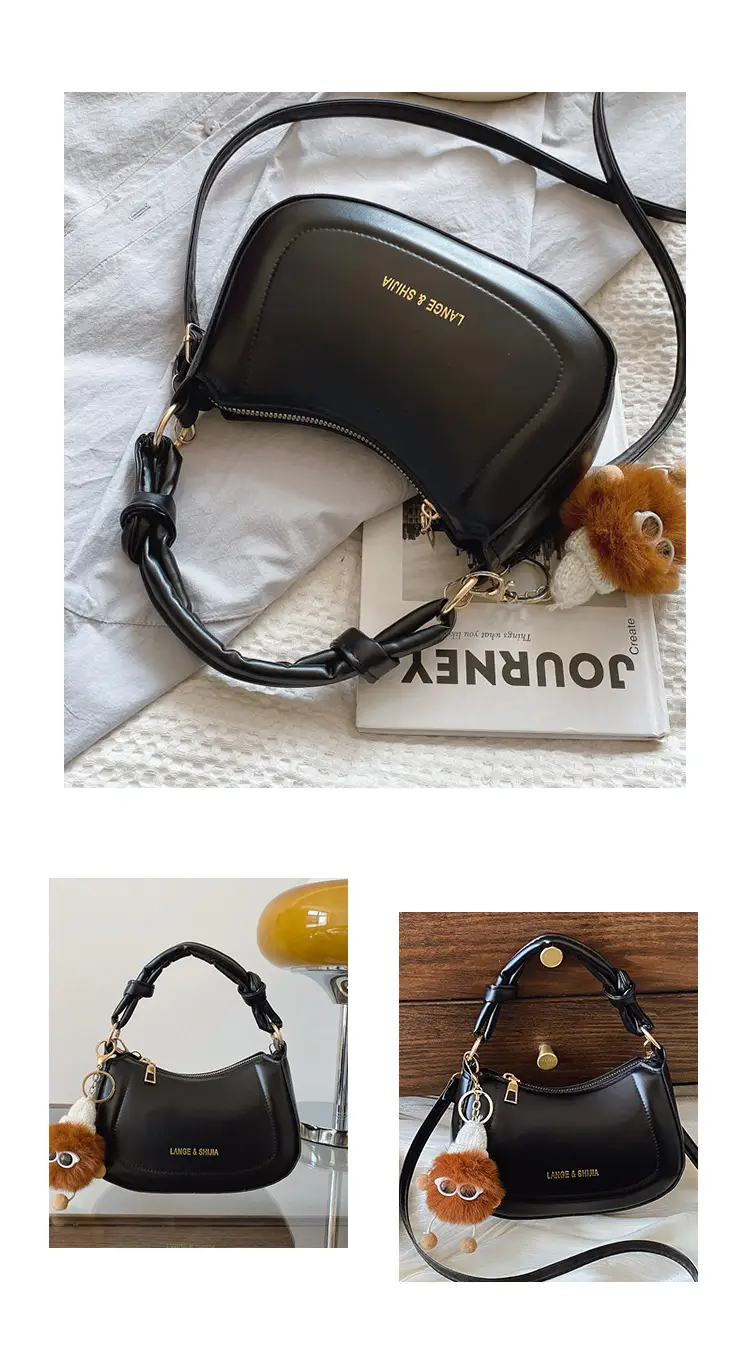 Women Shoulder Messenger Bag Brown Leather 2025 Spring New Style — feature 21