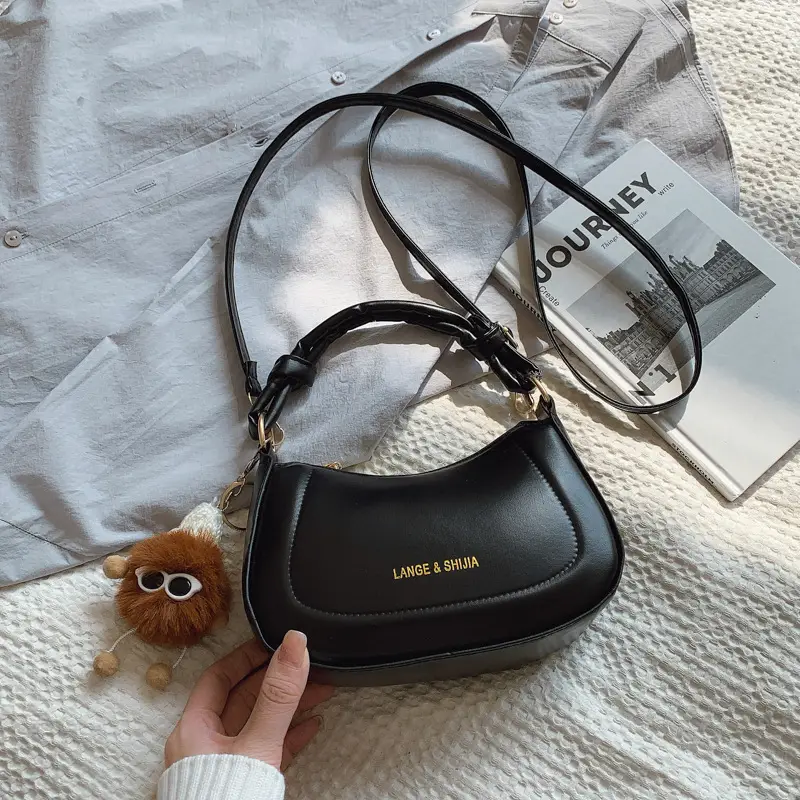 Women Shoulder Messenger Bag Brown Leather 2025 Spring New Style - Image 4