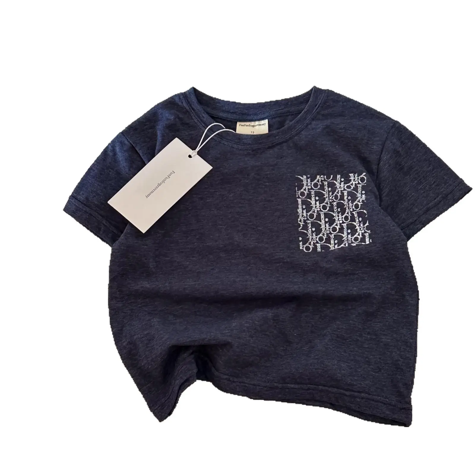 Sweet Boy's Printed T-Shirt Set with Letter Embroidery - Image 8