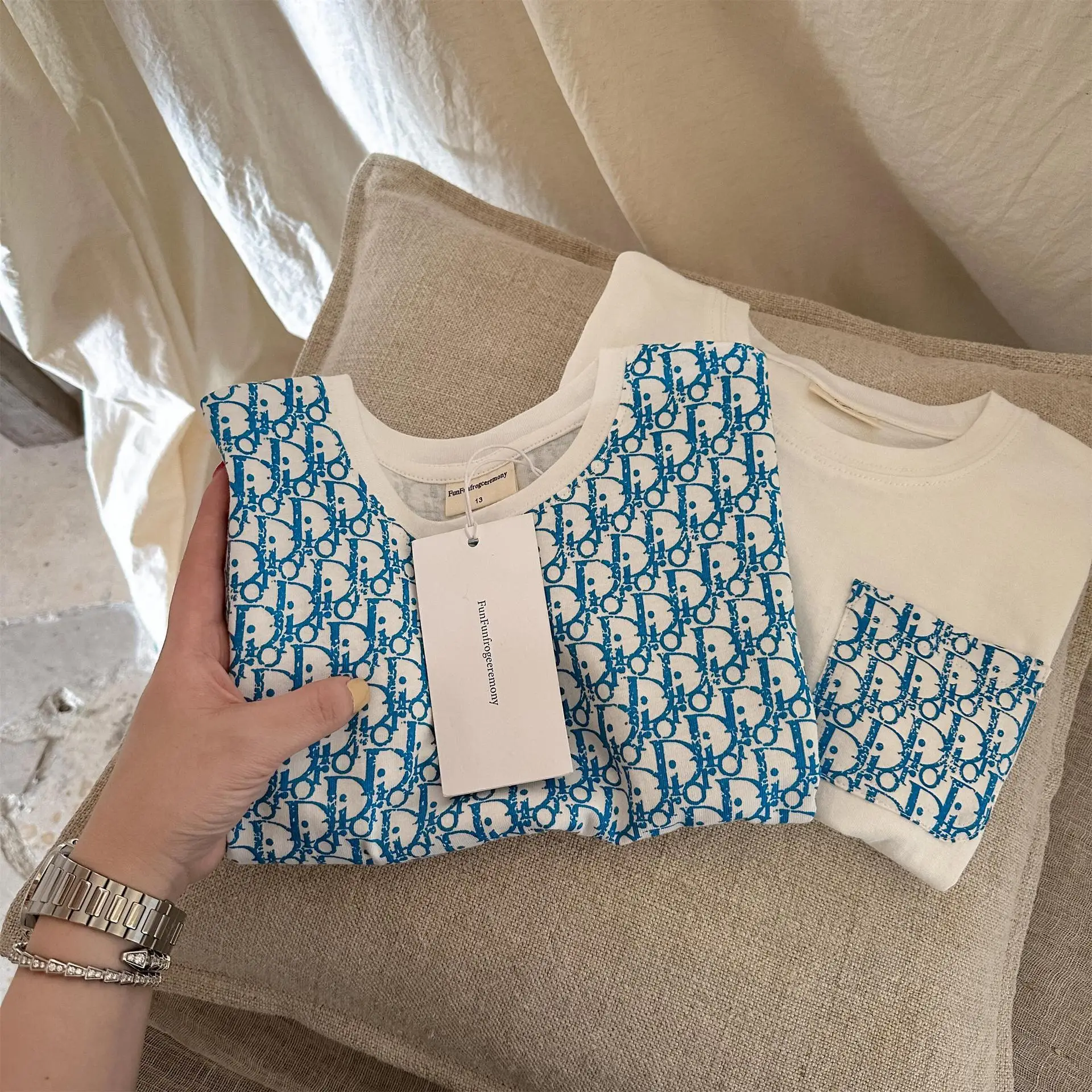 Sweet Boy's Printed T-Shirt Set with Letter Embroidery — feature 10
