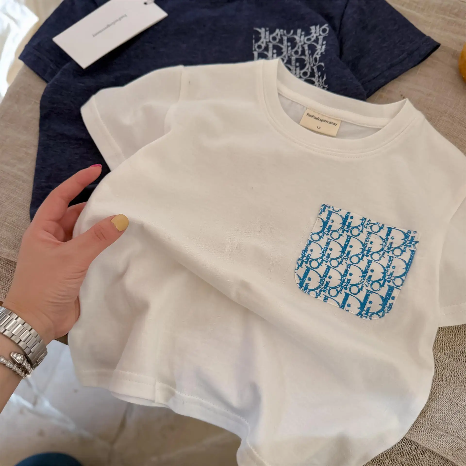 Sweet Boy's Printed T-Shirt Set with Letter Embroidery — feature 18