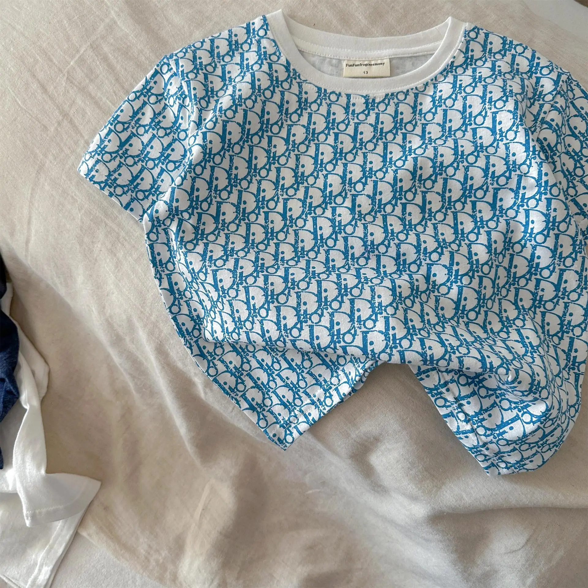 Sweet Boy's Printed T-Shirt Set with Letter Embroidery — feature 19