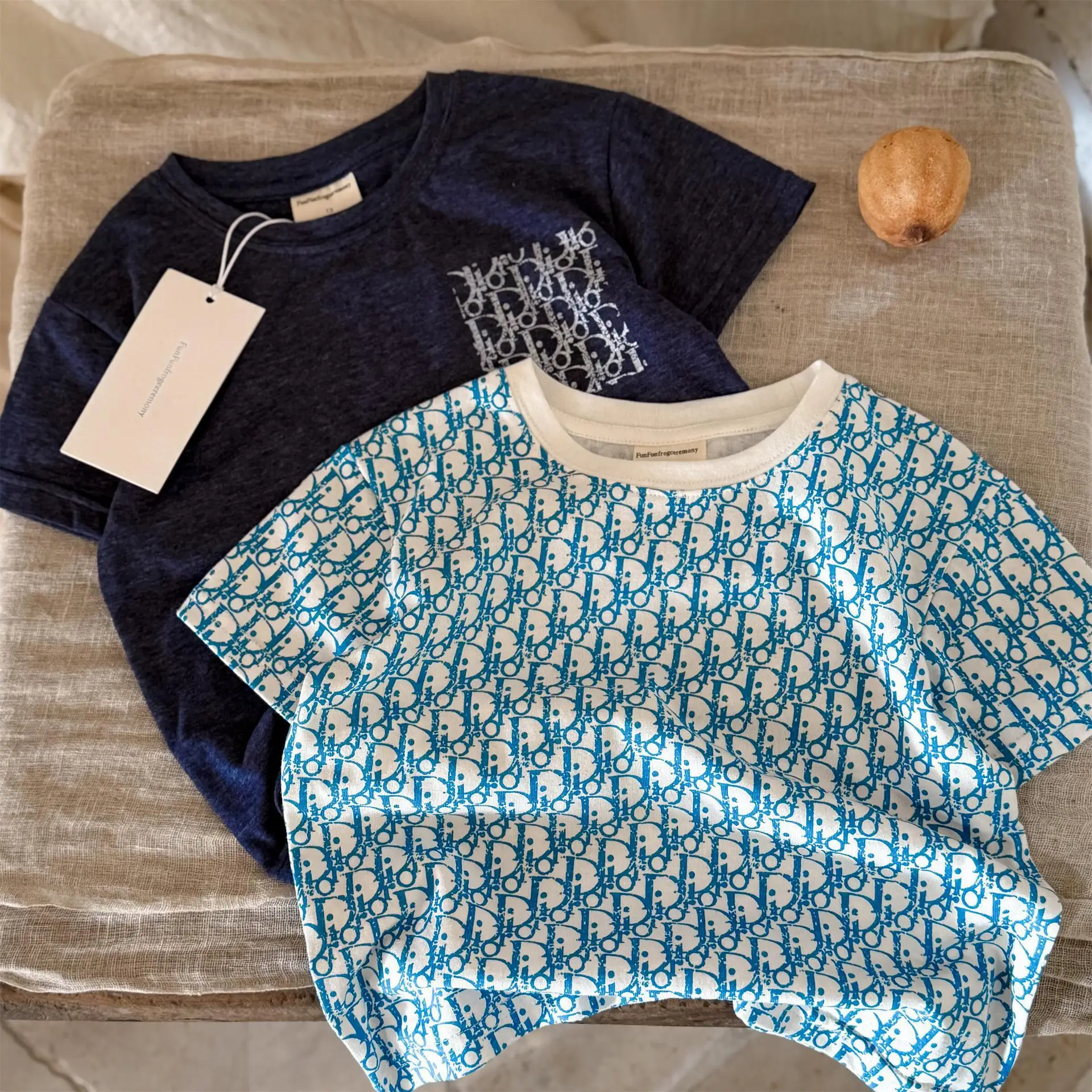Sweet Boy's Printed T-Shirt Set with Letter Embroidery — feature 8