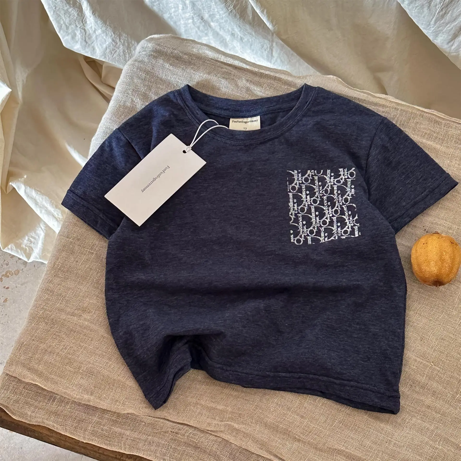 Sweet Boy's Printed T-Shirt Set with Letter Embroidery — feature 9