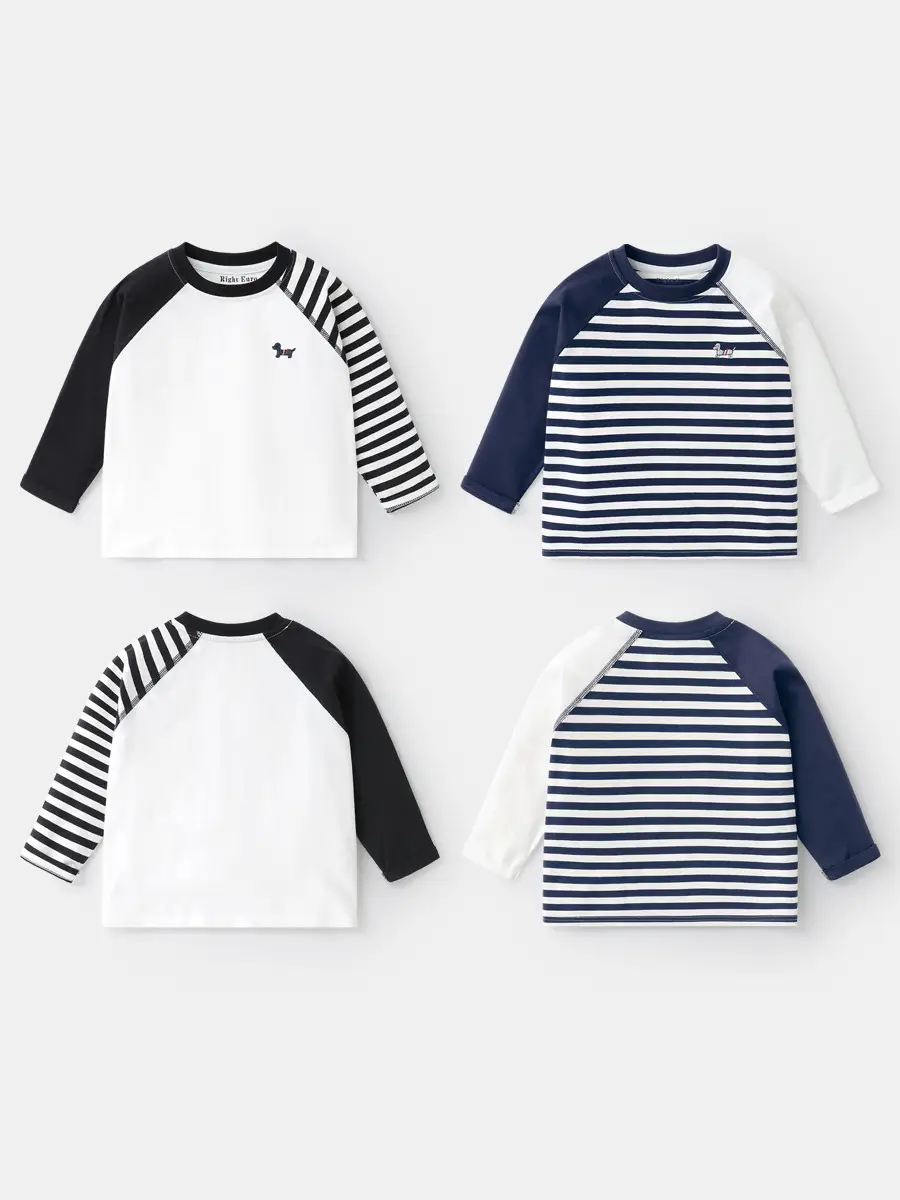 Boys Pure Cotton Long Sleeve T-Shirt White Black 2025 - Image 5