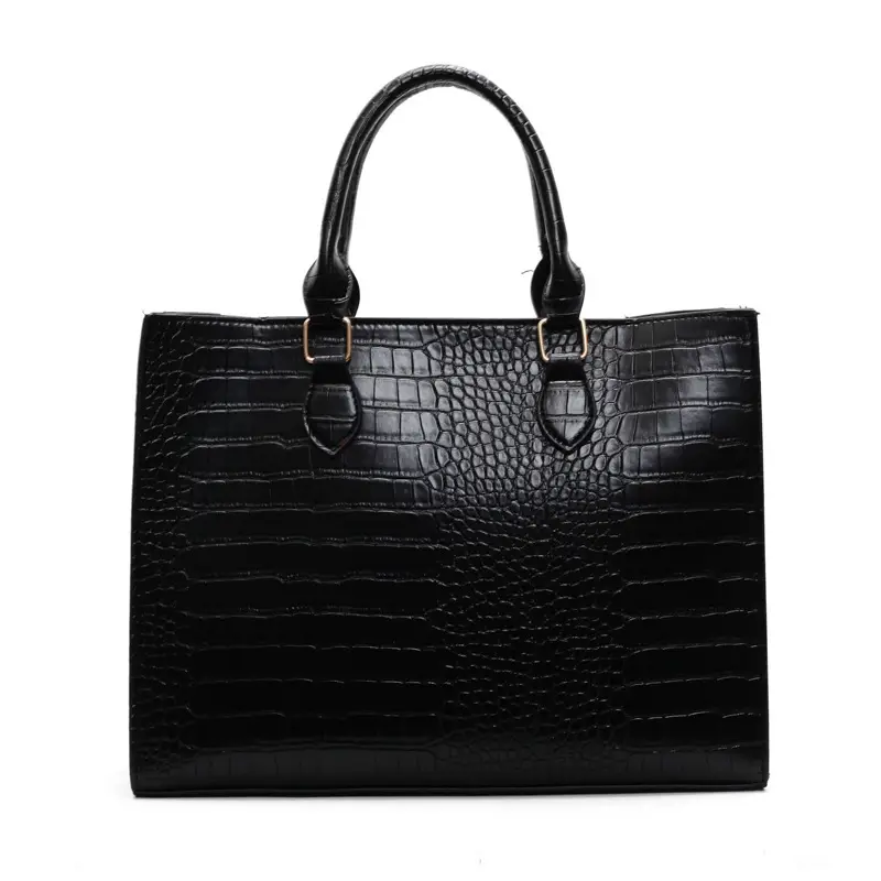 2025 Brown Crocodile Texture Shoulder Bag for Women