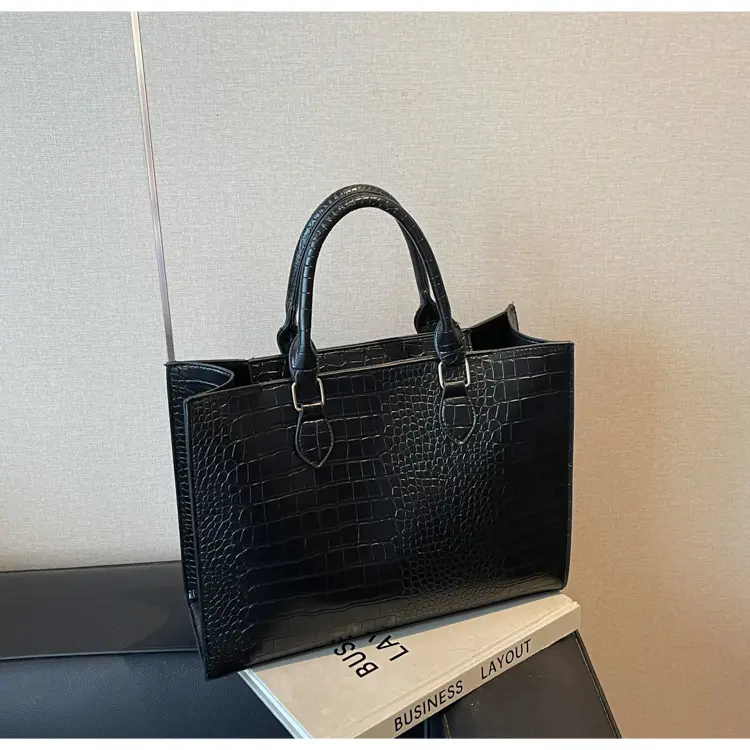 2025 Brown Crocodile Texture Shoulder Bag for Women — feature 20