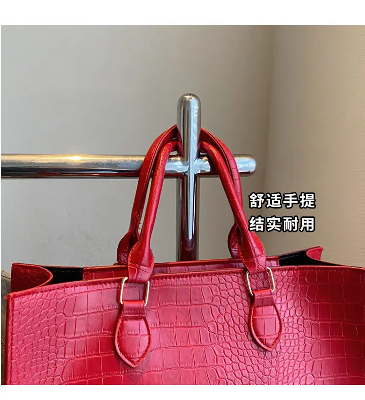 2025 Brown Crocodile Texture Shoulder Bag for Women — feature 3