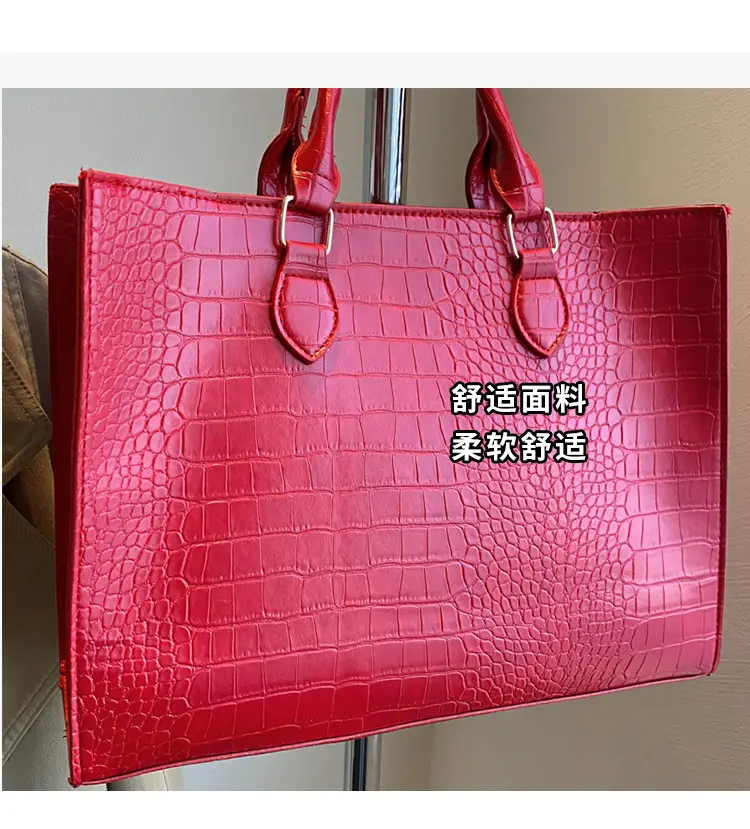 2025 Brown Crocodile Texture Shoulder Bag for Women — feature 4