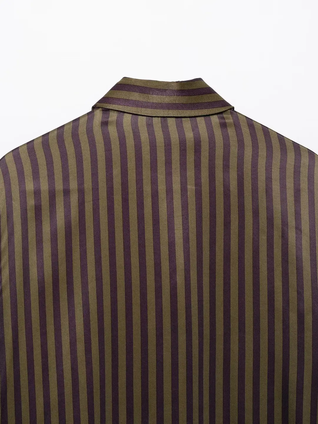 Europe and the United States foreign trade wholesale 2025 summer new women's striped silk satin texture shirt pants suit women — feature 12