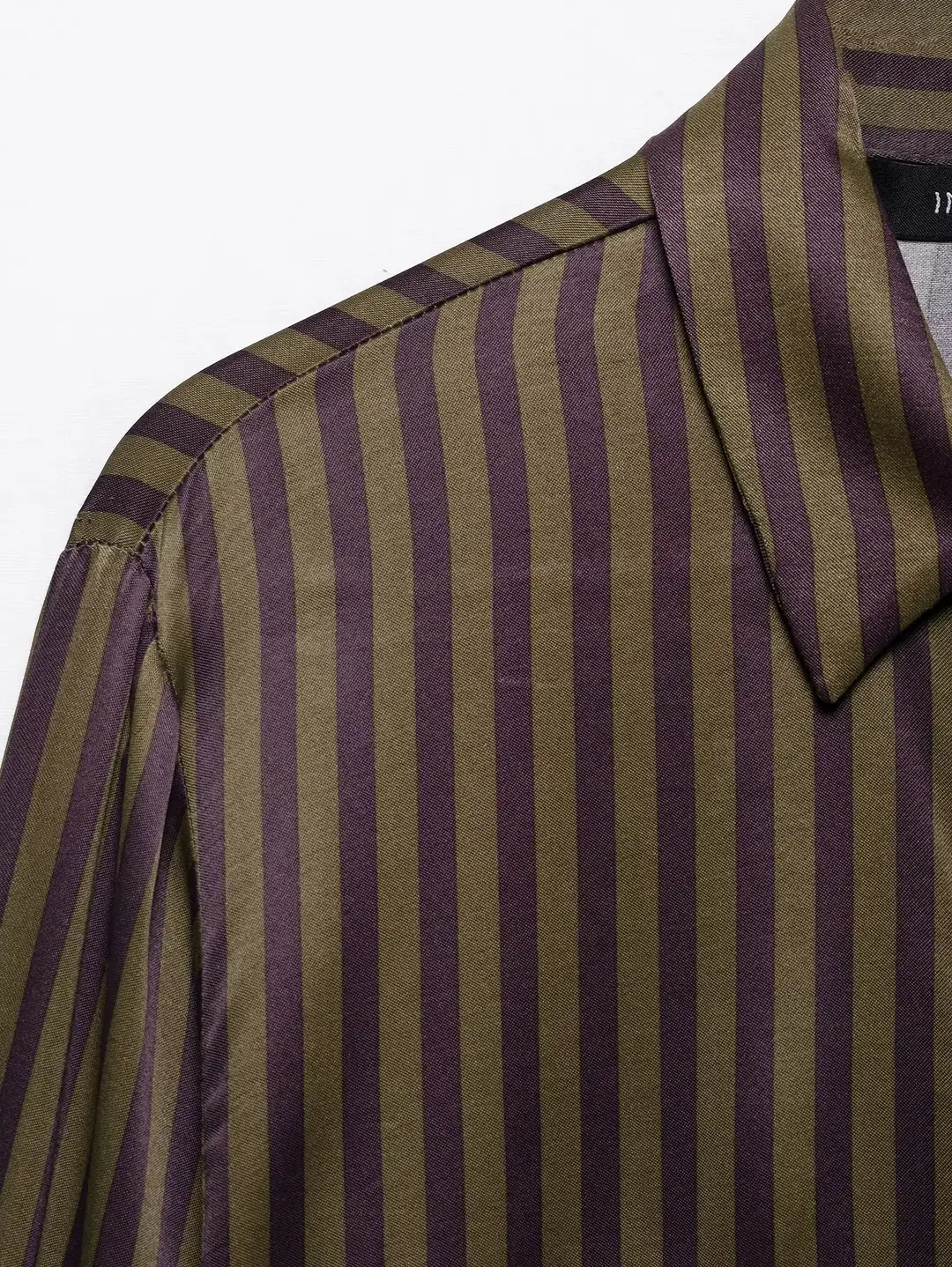Europe and the United States foreign trade wholesale 2025 summer new women's striped silk satin texture shirt pants suit women — feature 6