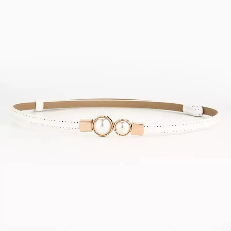 Women's Pearl Buckle Belt for Women's Suit Waist - Image 8