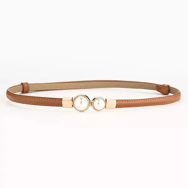 Women's Pearl Buckle Belt for Women's Suit Waist - Image 9