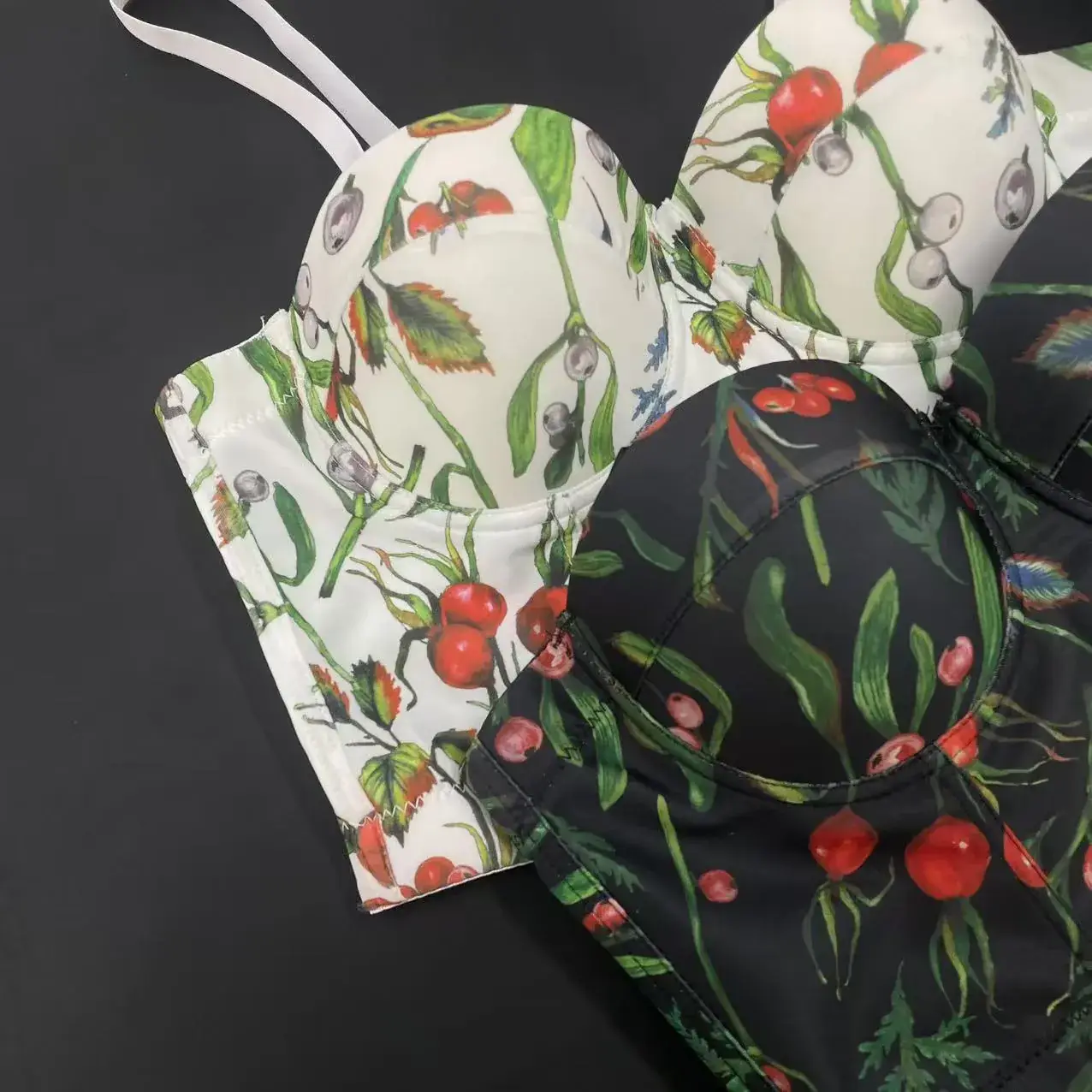 Cross-Border Printed Fishbone Bra Large Women - Image 5