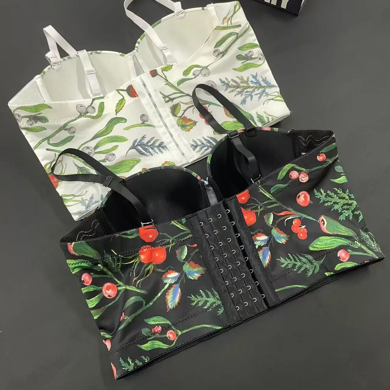 Cross-Border Printed Fishbone Bra Large Women — feature 10