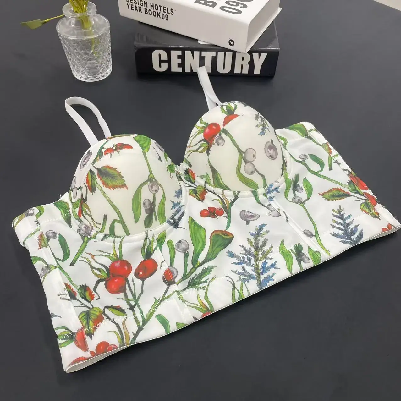 Cross-Border Printed Fishbone Bra Large Women — feature 6