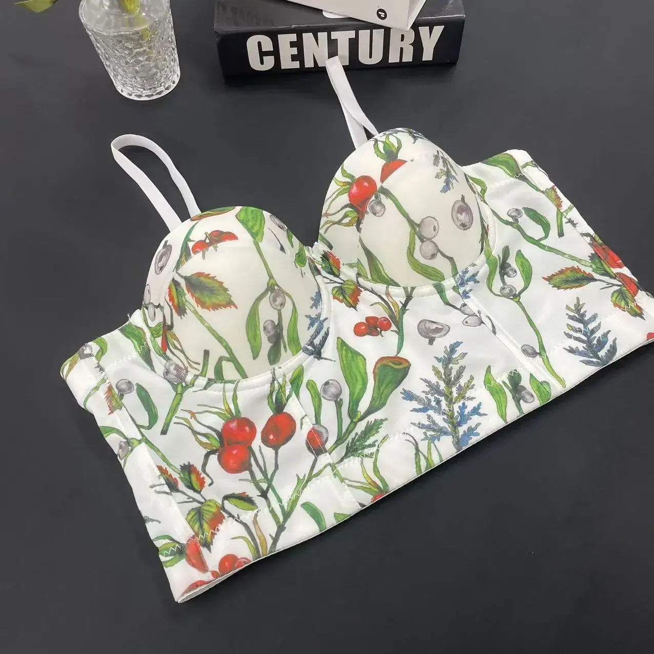 Cross-Border Printed Fishbone Bra Large Women - Image 2