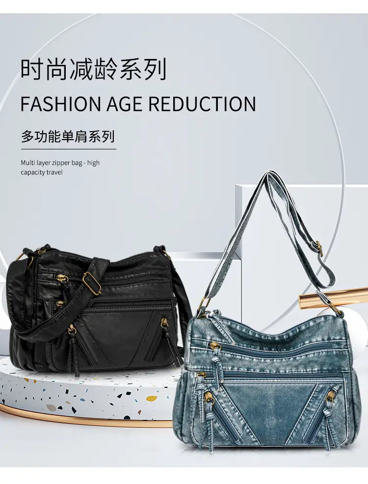 Women's Denim Crossbody Bag with Adjustable Strap — feature 2