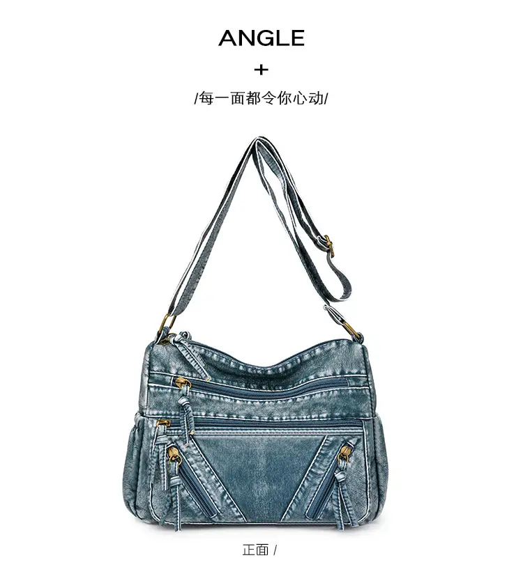 Women's Denim Crossbody Bag with Adjustable Strap — feature 27