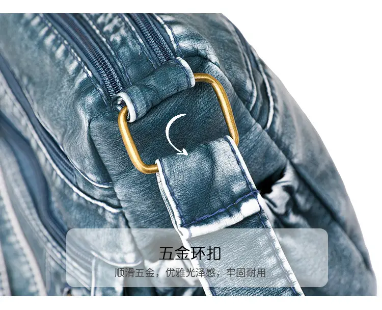 Women's Denim Crossbody Bag with Adjustable Strap — feature 34