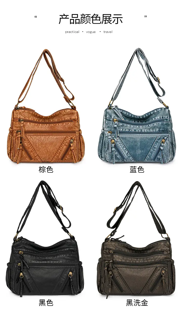 Women's Denim Crossbody Bag with Adjustable Strap — feature 8