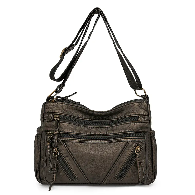 Women's Denim Crossbody Bag with Adjustable Strap - Image 2