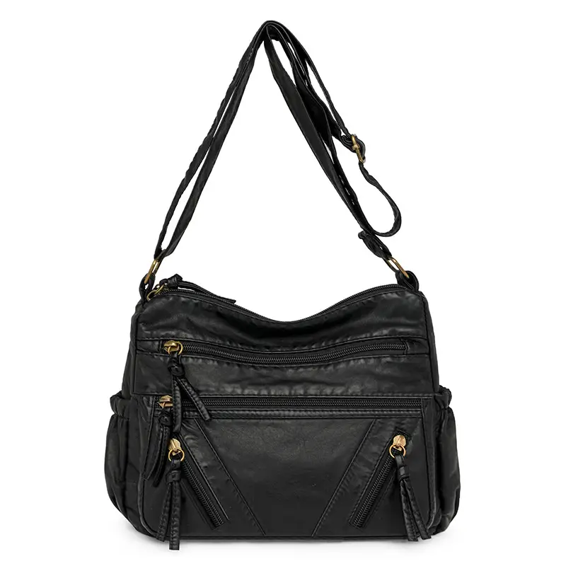 Women's Denim Crossbody Bag with Adjustable Strap - Image 3