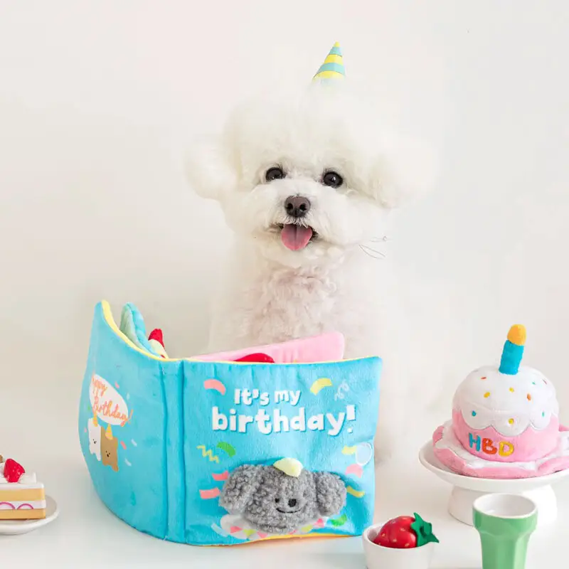 Ins South Korea Dog Toy Book Pet Toy Leak Food Smell Sound Cloth Book Dog Hidden Food Book