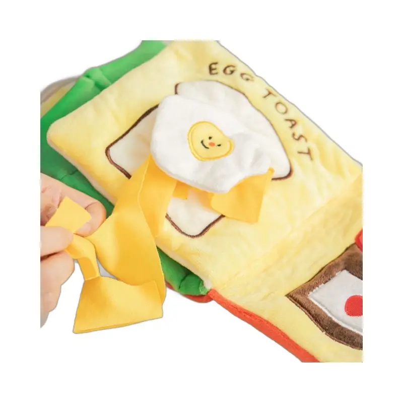 Ins South Korea Dog Toy Book Pet Toy Leak Food Smell Sound Cloth Book Dog Hidden Food Book — feature 2