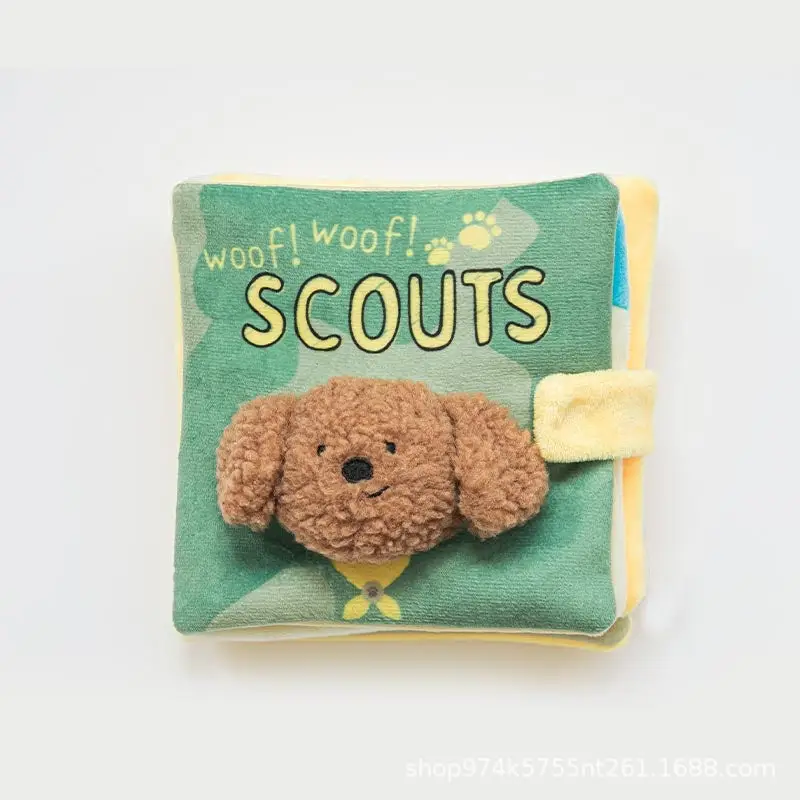 Ins South Korea Dog Toy Book Pet Toy Leak Food Smell Sound Cloth Book Dog Hidden Food Book