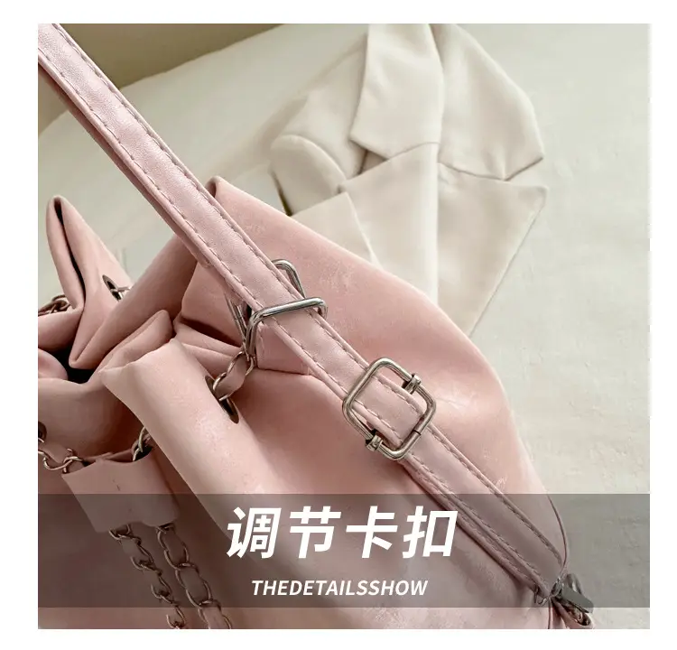 Pink Chain Zip Shoulder Bag for Women 2024 — feature 4