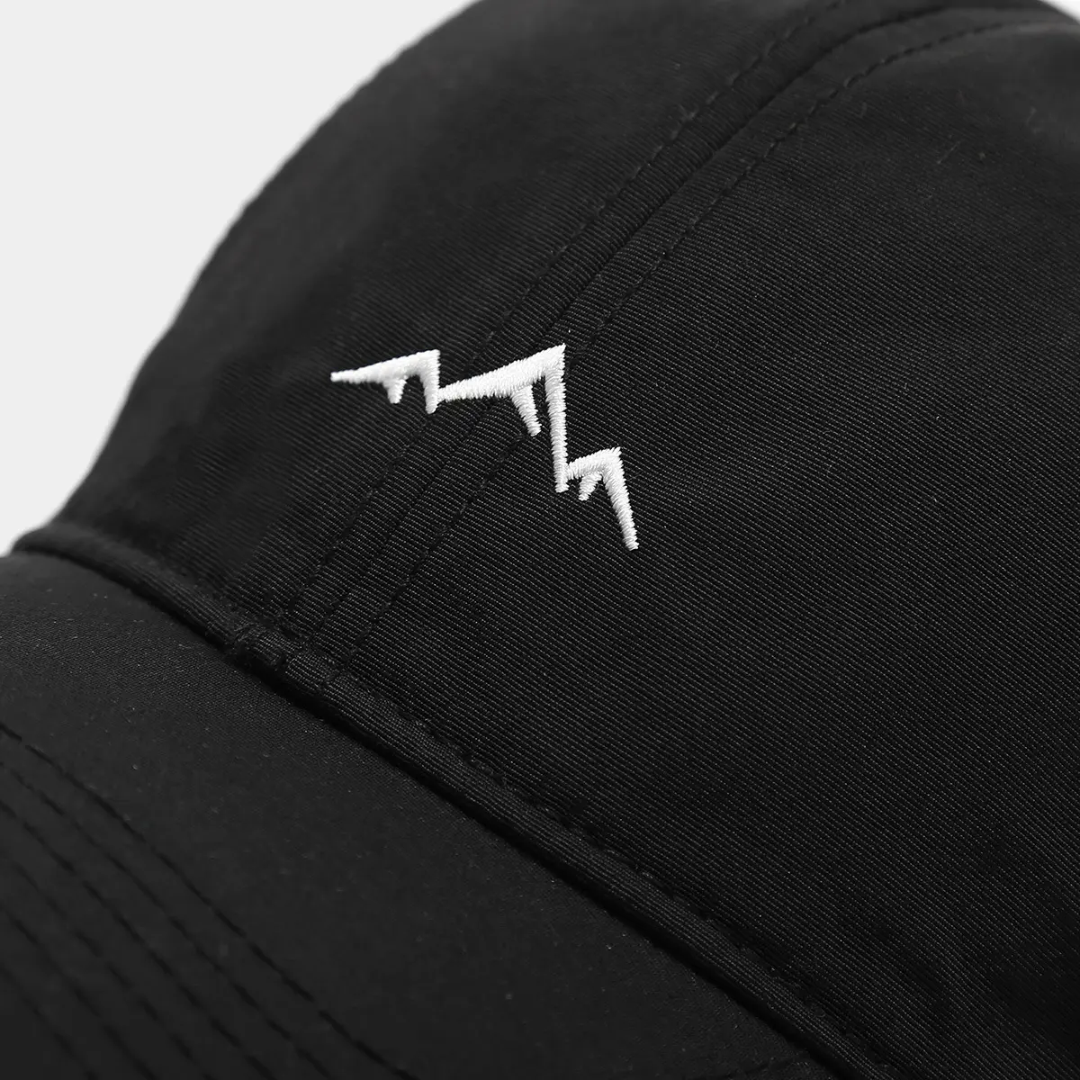 Black Embroidered Baseball Cap with Mountain Design — feature 6