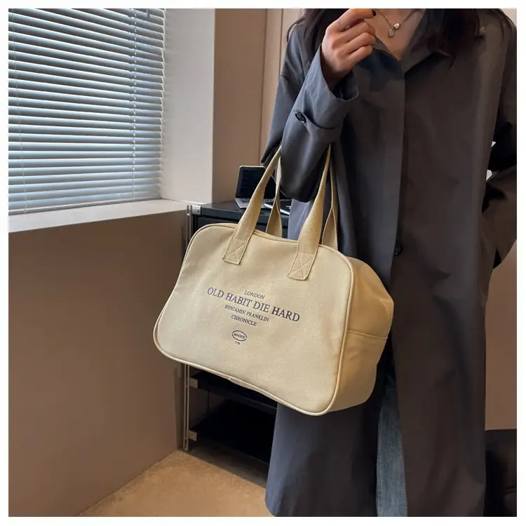 Retro Boston Canvas Travel Bag Women 2025