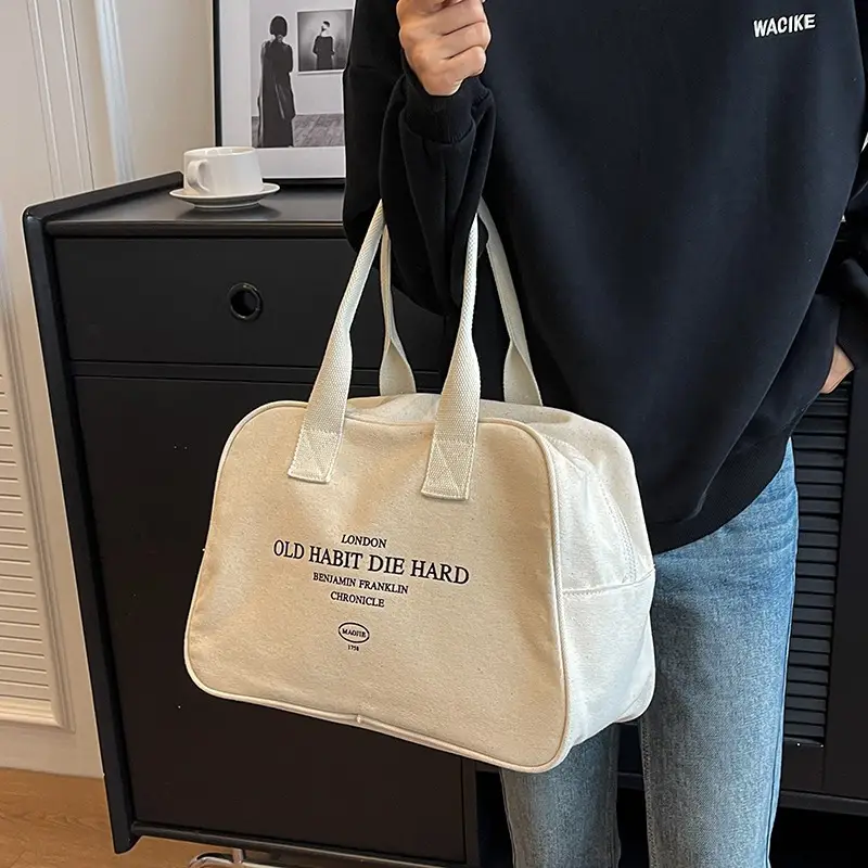 Retro Boston Canvas Travel Bag Women 2025