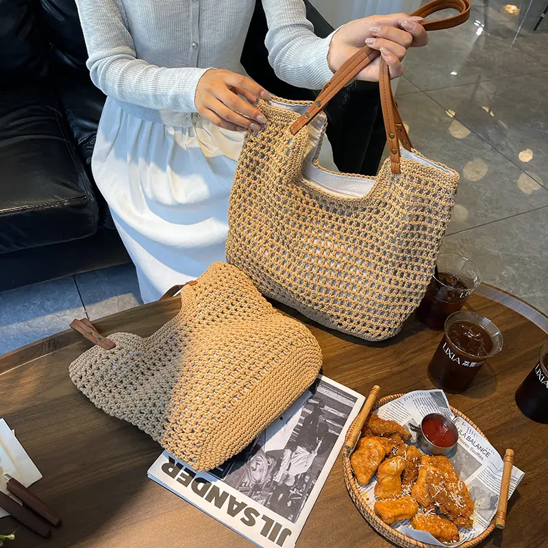 Women's Straw Woven Shoulder Bag Lazy Style Handheld - Image 4