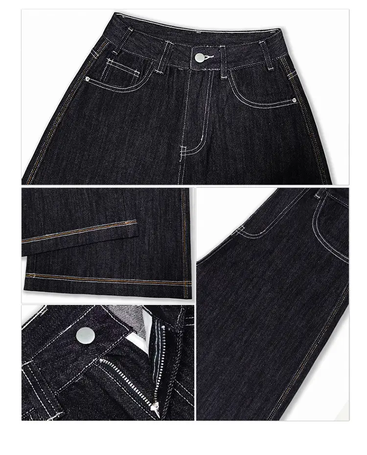 Women Dark Blue Wide Leg Tannin Crop Pants 2025 — feature 6