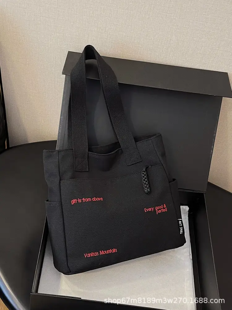 Women Canvas Shoulder Bag Large Capacity 2025 Spring Summer - Image 7