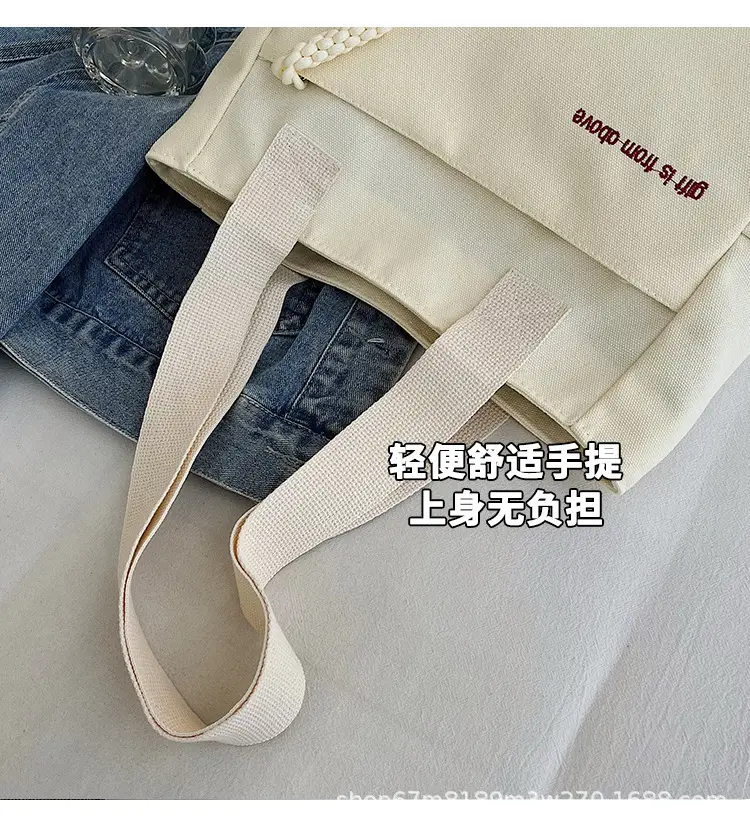 Women Canvas Shoulder Bag Large Capacity 2025 Spring Summer — feature 25