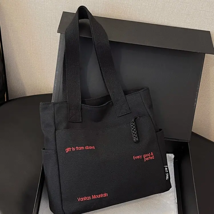 Women Canvas Shoulder Bag Large Capacity 2025 Spring Summer — feature 26