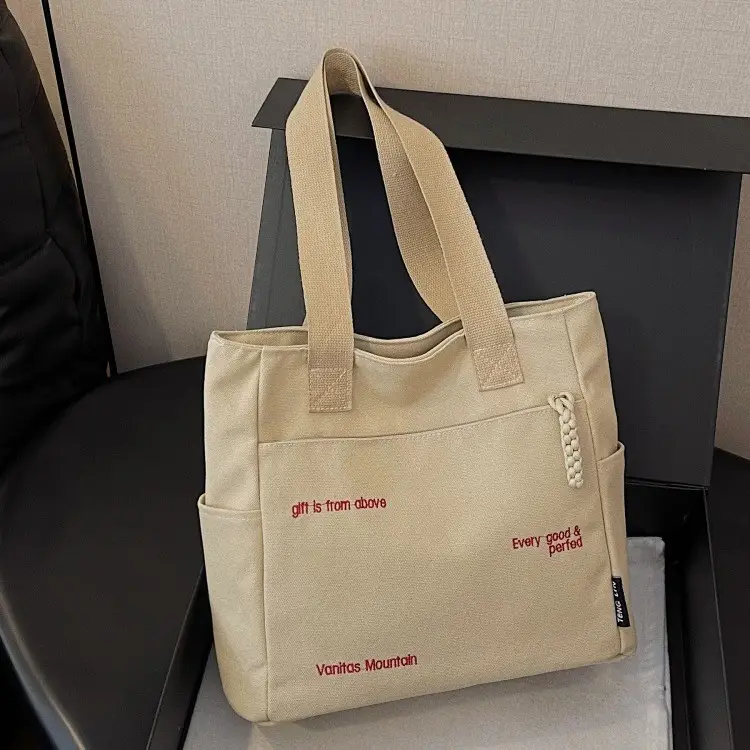 Women Canvas Shoulder Bag Large Capacity 2025 Spring Summer — feature 28
