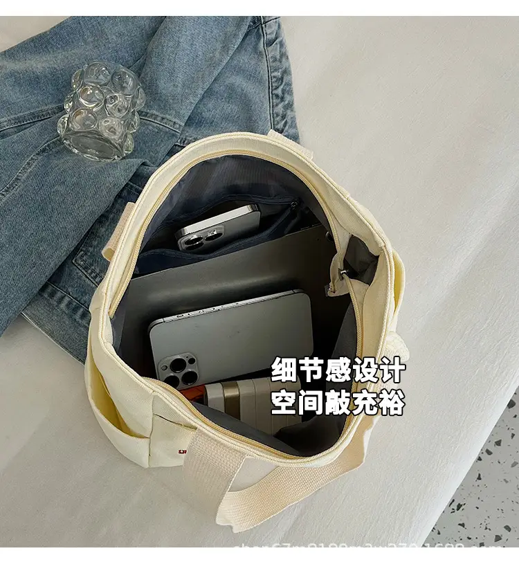 Women Canvas Shoulder Bag Large Capacity 2025 Spring Summer — feature 32